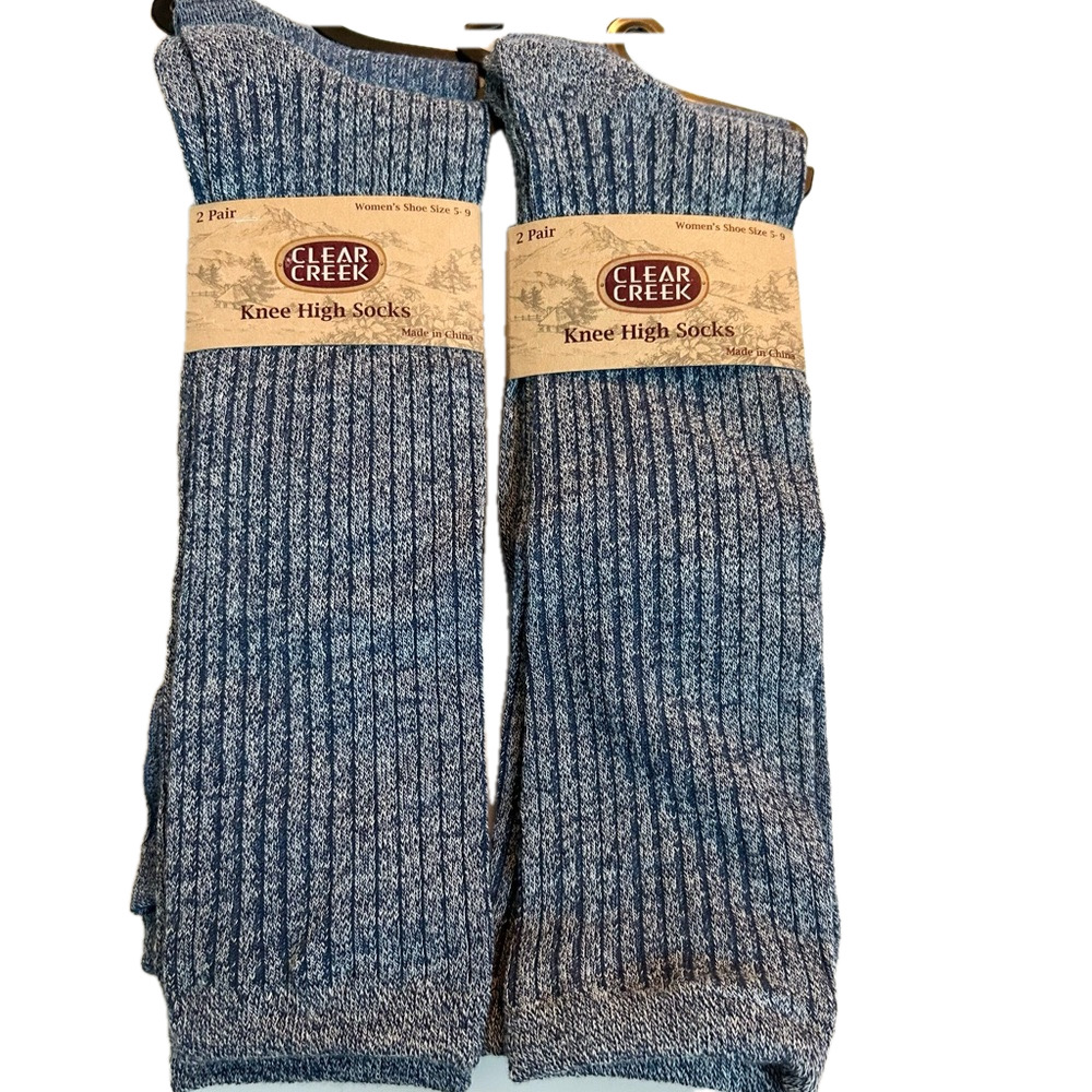 Clear Creek Woman’s Knee High Socks 4 Pairs Size 9 - 11 NWT